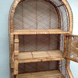 Vintage rattan bookcase