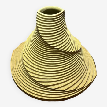 Vase en céramique géométrisée années 70