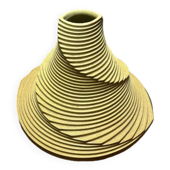 Vase en céramique géométrisée années 70
