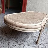 Refurbished rattan coffee table