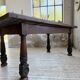 19th-century castle table, carved solid oak, 190cm.