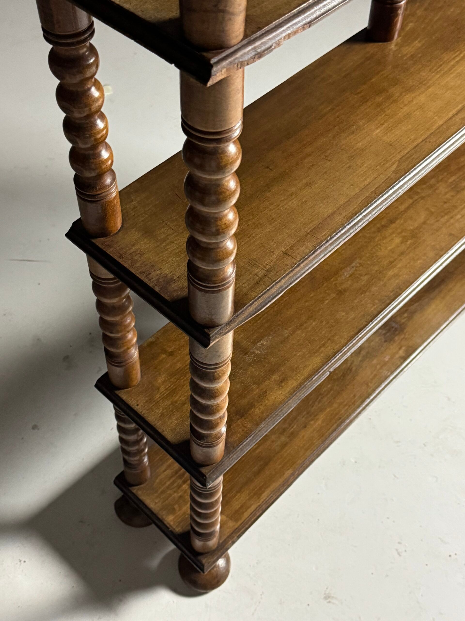 Bobbin bookcase French antique