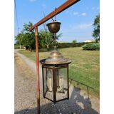 Brass and crystal pendant light