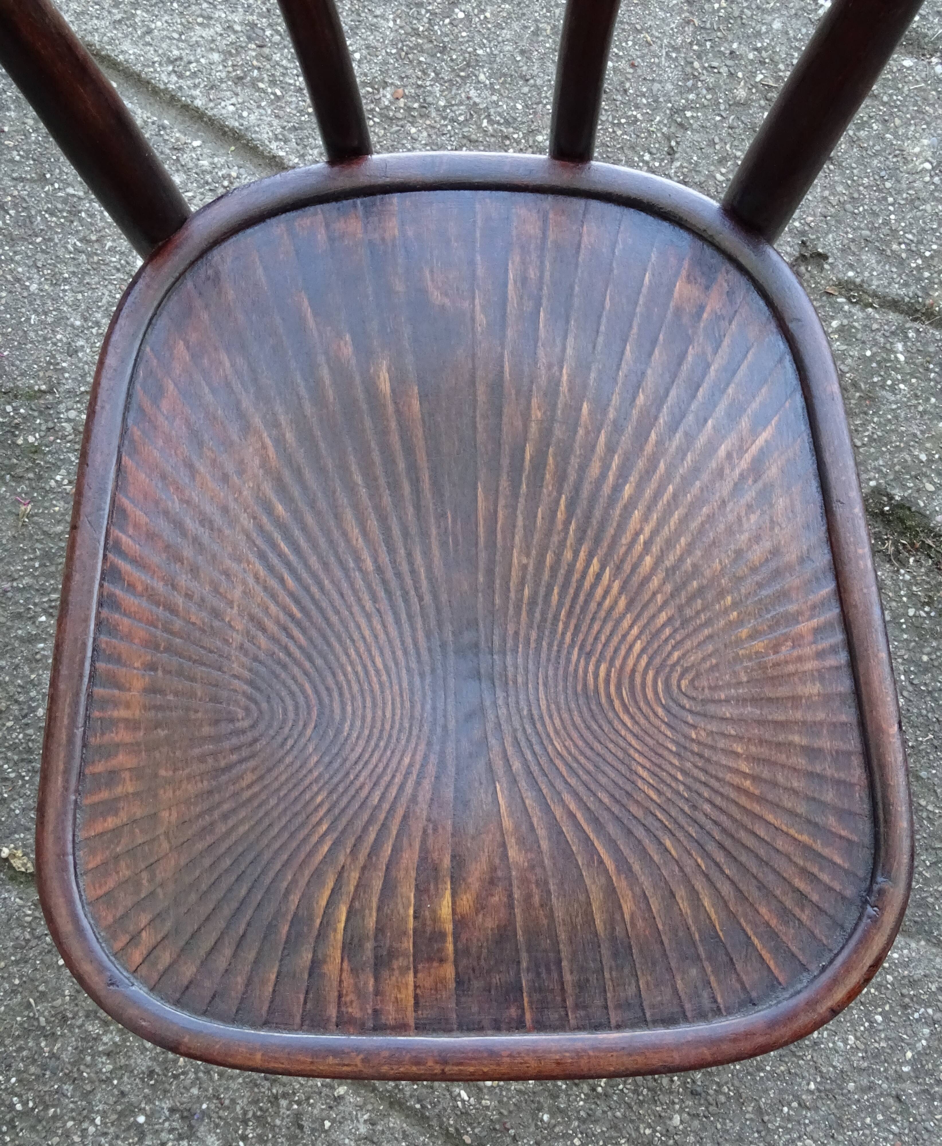 Horgen  Glarus  bistro chair seat wood Switzerland 1920