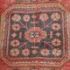 Tapis couloir vintage corail et beige aux motifs orientaux adoucis