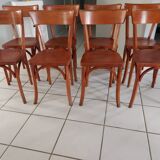 Series of 8 Baumann bistro chairs