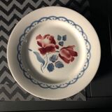 Set of 5 flat plates sarreguemines digoin cannes