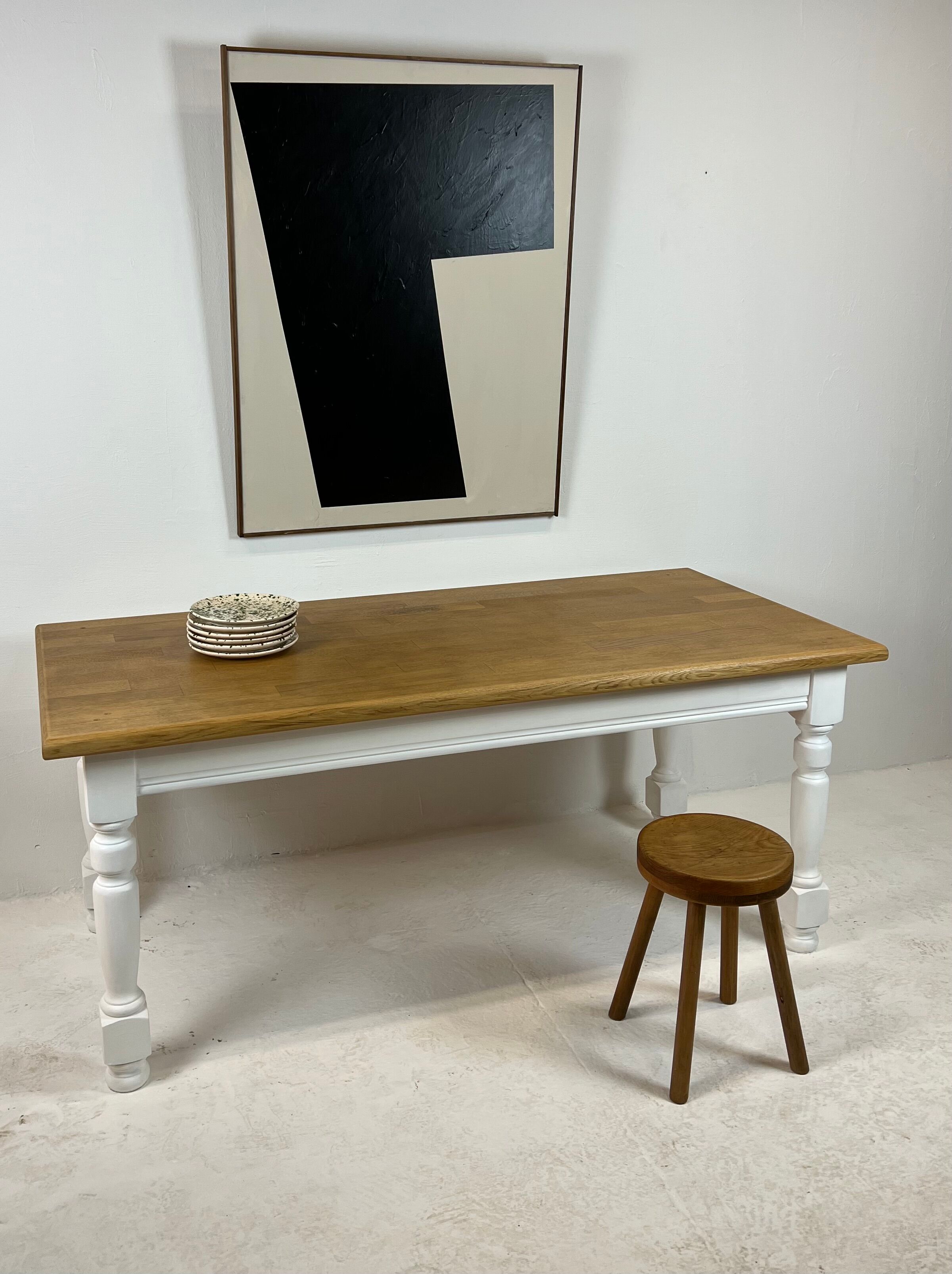 Ivory white base farmhouse table
