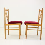 Ensemble de quatre chaises de salle à manger des années 1970, Tchécoslovaquie