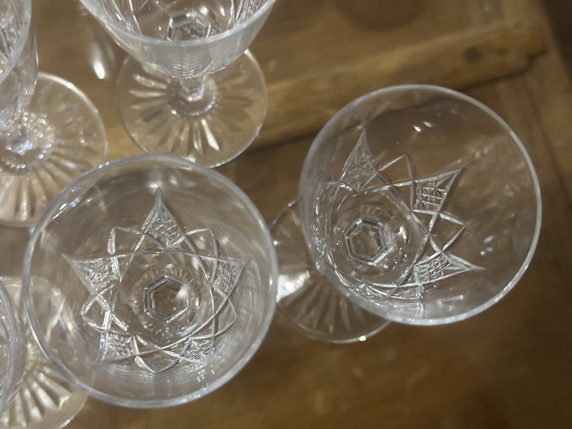 12 Baccarat crystal glasses stamped model Epron H 12.2 cm