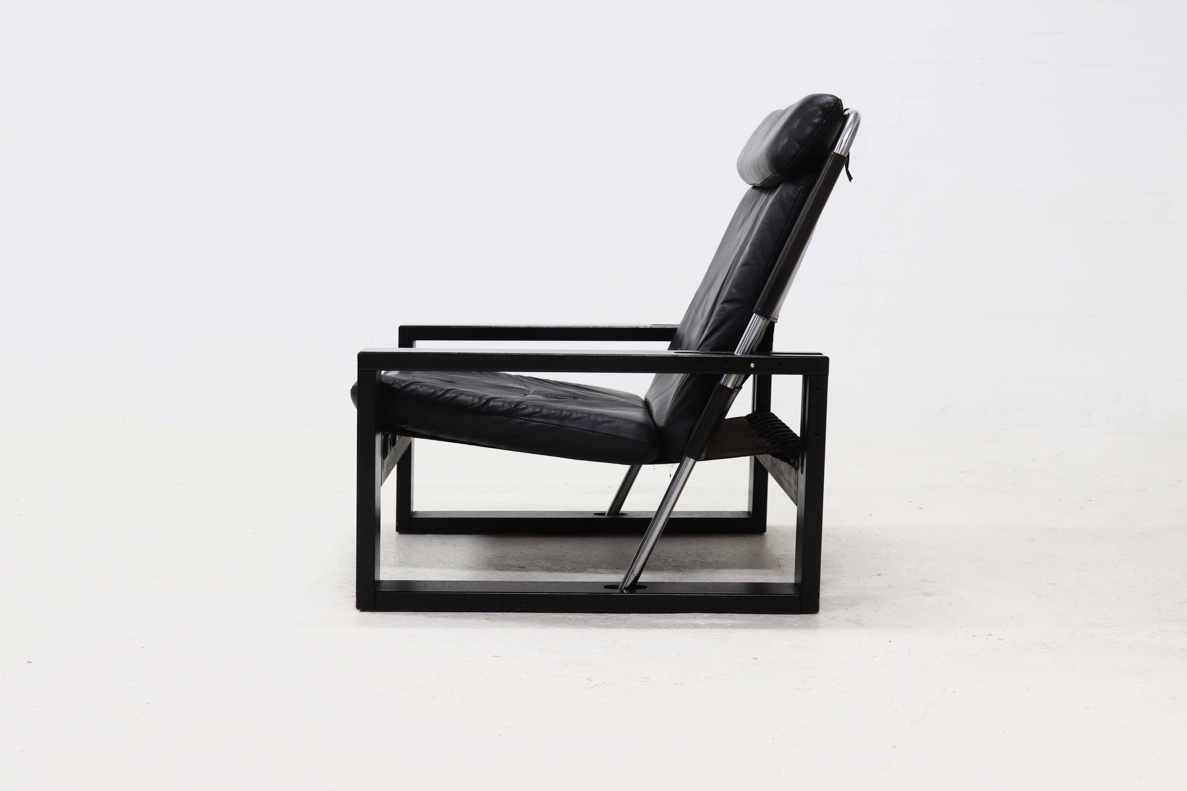 Brutalist Adjustable Lounge Chair by Sonja Wasseur 1970s