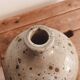 Antique spherical lamp base in pyrite stone