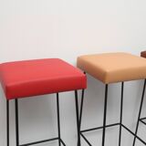 Ensemble de 4 tabourets de barre Wire années 1960