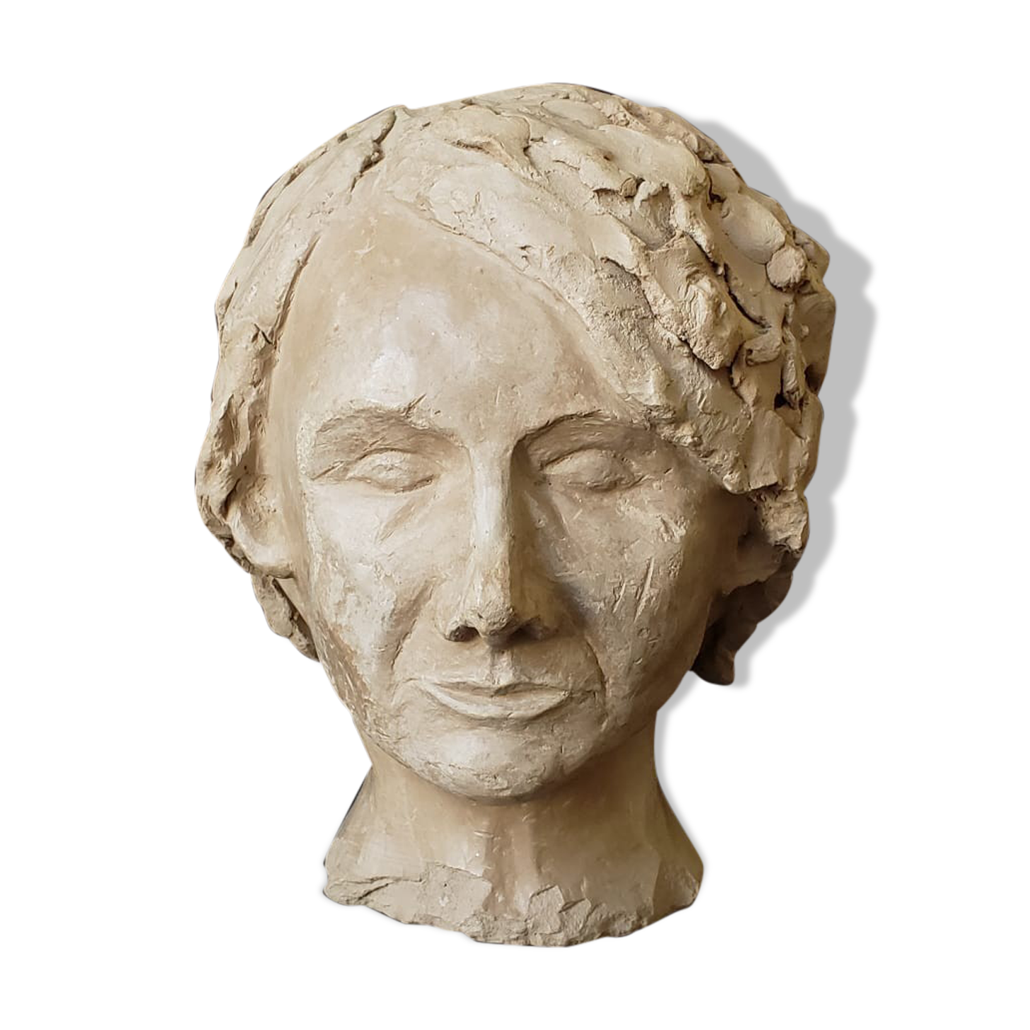 Terracotta woman's head - circa 1930