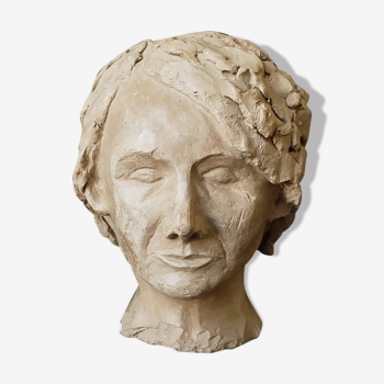 Terracotta woman's head - circa 1930