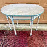 Reupholstered center table