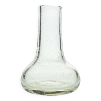 Vase soliflore en verre soufflé par Claude Morin, Dieulefit circa 1975