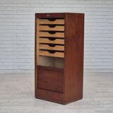 1960s, Danish office cabinet, original condition, teak wood, sliding doors, drawers inside.