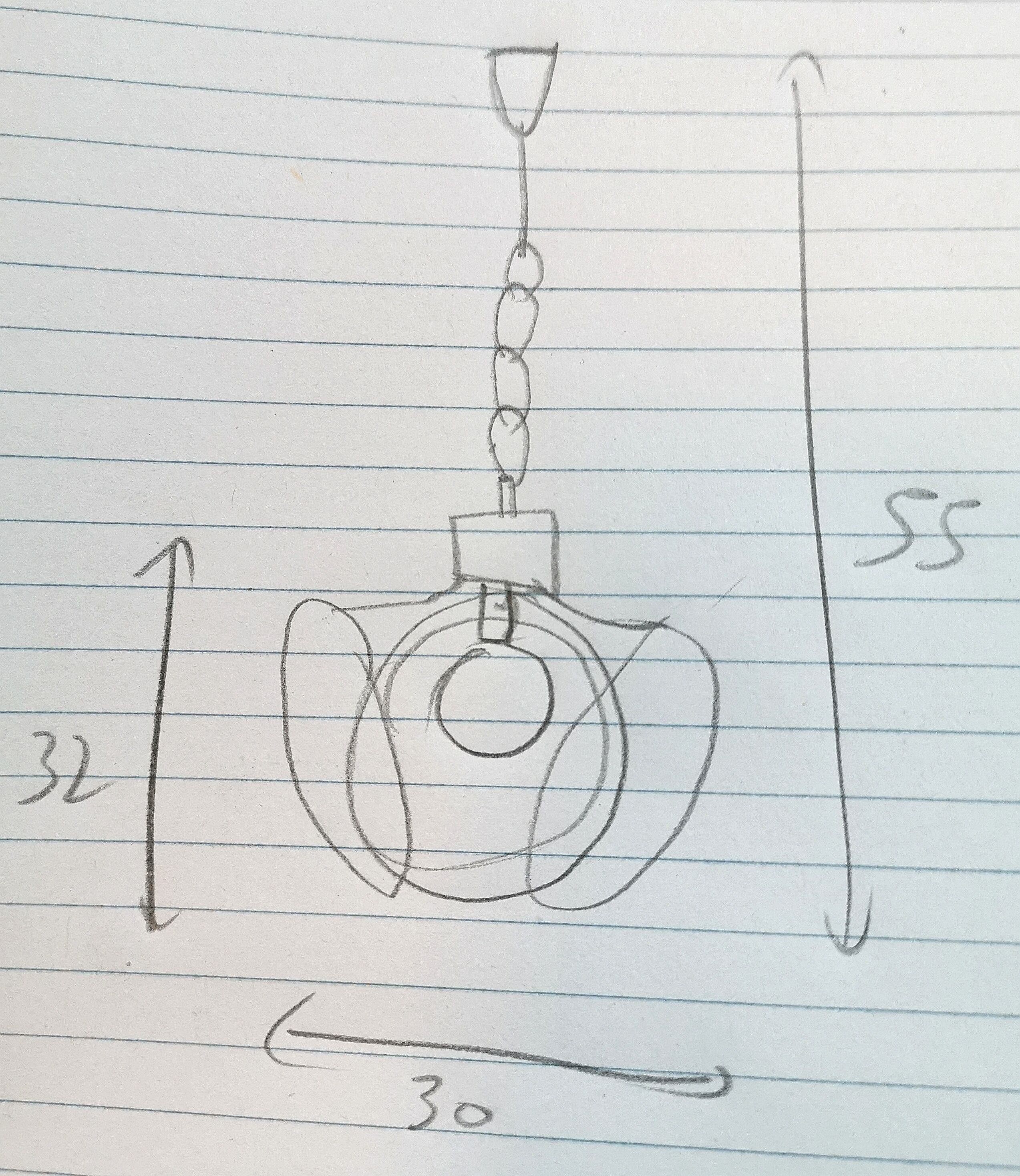 Suspension from the 70s in brass and brown smoked glass