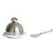 small butter dish sugar bowl porcelain and metal