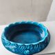 Blue glazed ceramic vase and pocket planter by Théodore Deck.