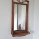 Vintage rattan entryway mirror