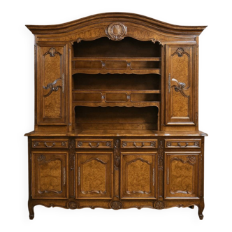 Large sideboard in walnut and elm, in the Louis XV style.