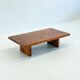 Table basse vintage par Smania en bois de noyer.