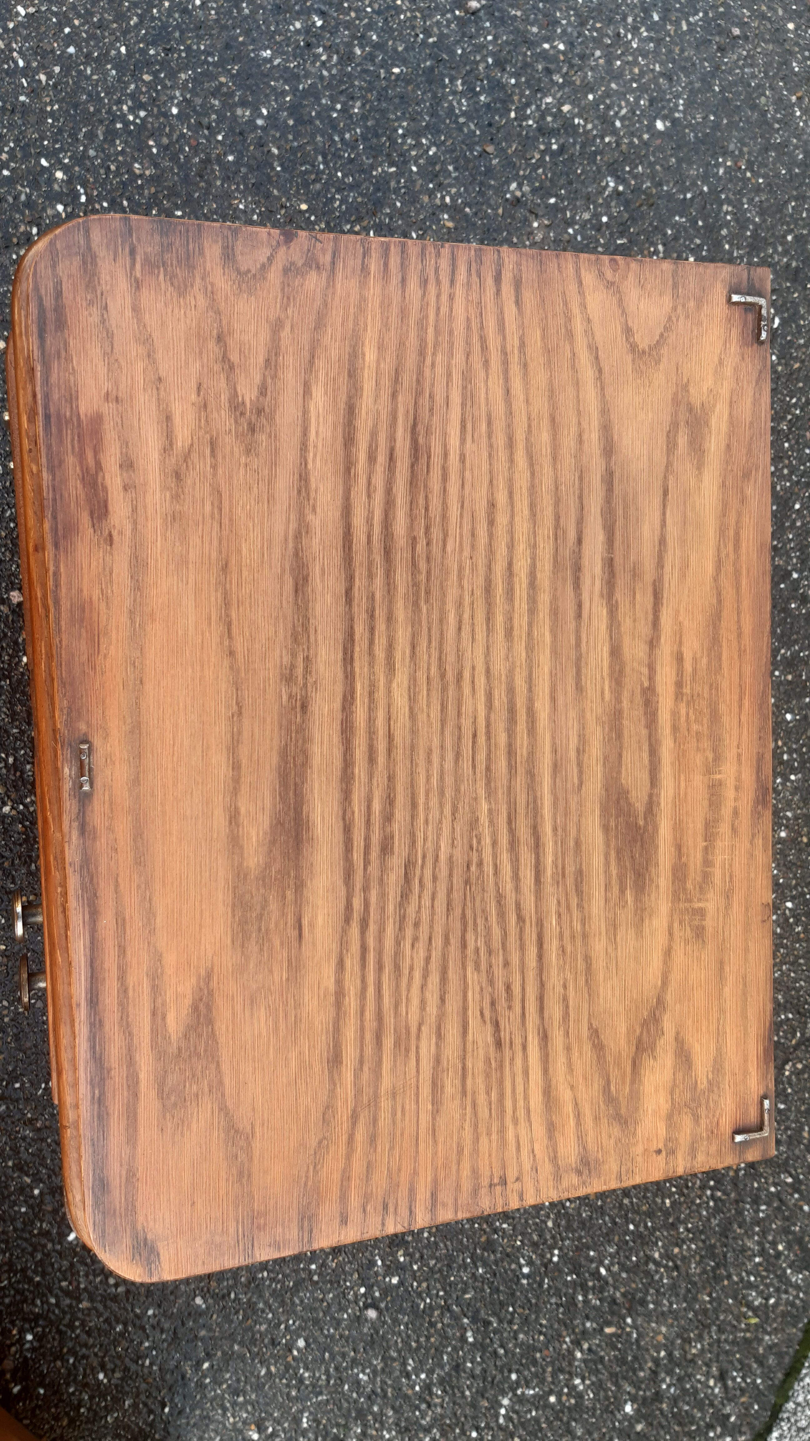 Bedside art deco solid oak