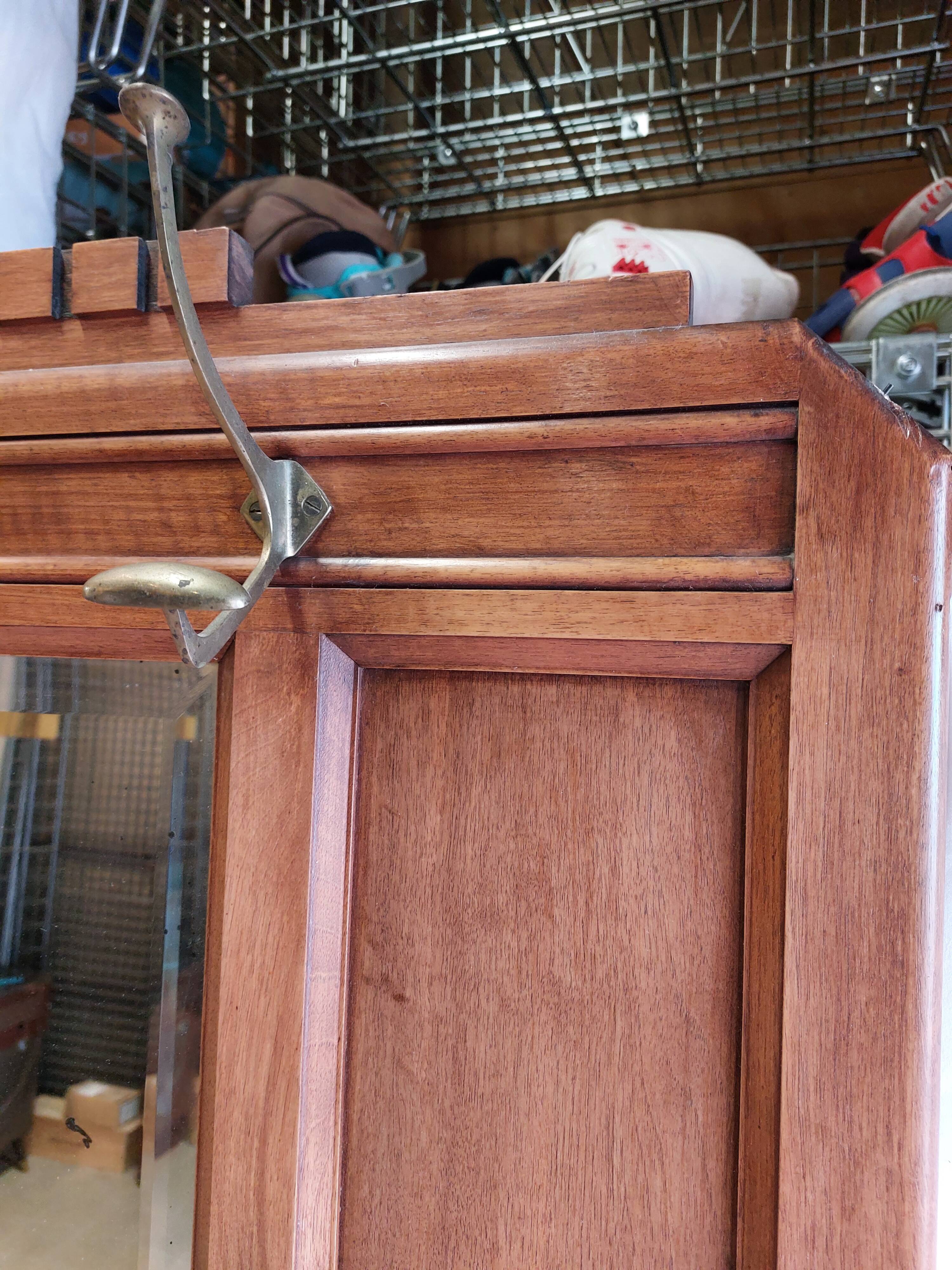 Old wooden wall-mounted locker room - Art Deco