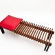 Teak bench designed by Inge and Luciano Rubino for APEC