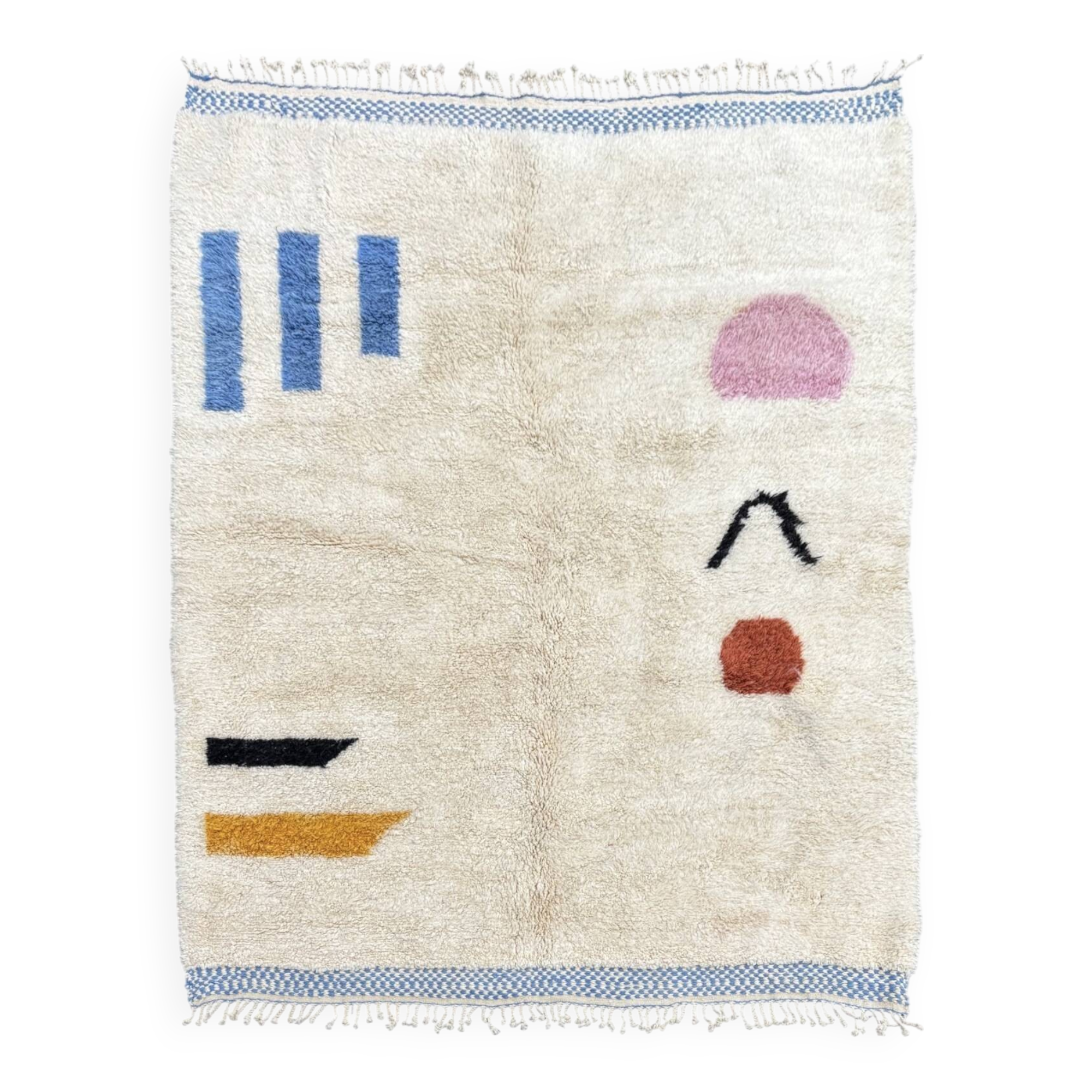 Tapis marocain Berbere de Mrirt  en laine