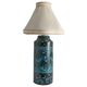 Black and Turquoise Ceramic Table Lamp by Avino Bagni, Italy, 1960s