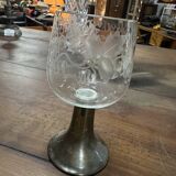 6 verres en métal argénté