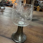 6 verres en métal argénté