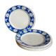 Cinq assiettes à dessert de Badonviller aux fleurs