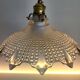 Holophane lamp, Art deco, jaren 30, geribbelde glasstructuur, gegoten glas