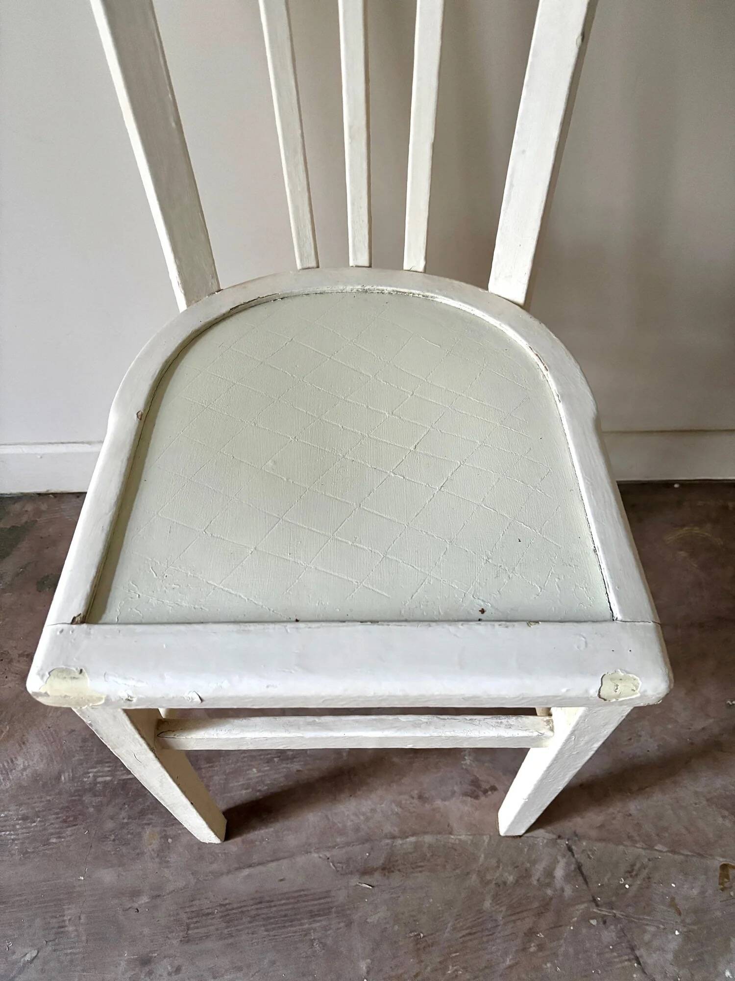 White wooden bistro chair