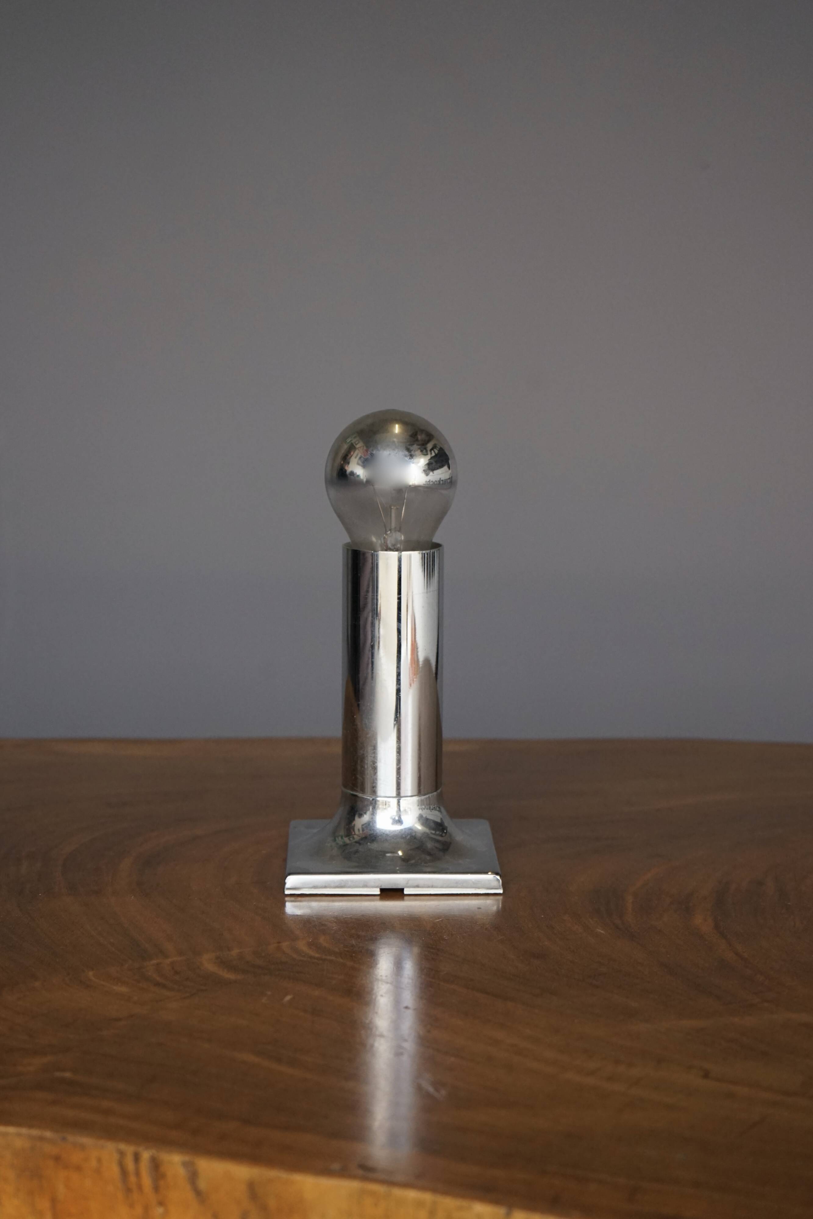 Space Age Chrome Ceiling Lamp by Rolf Krüger for Staff, 1970s