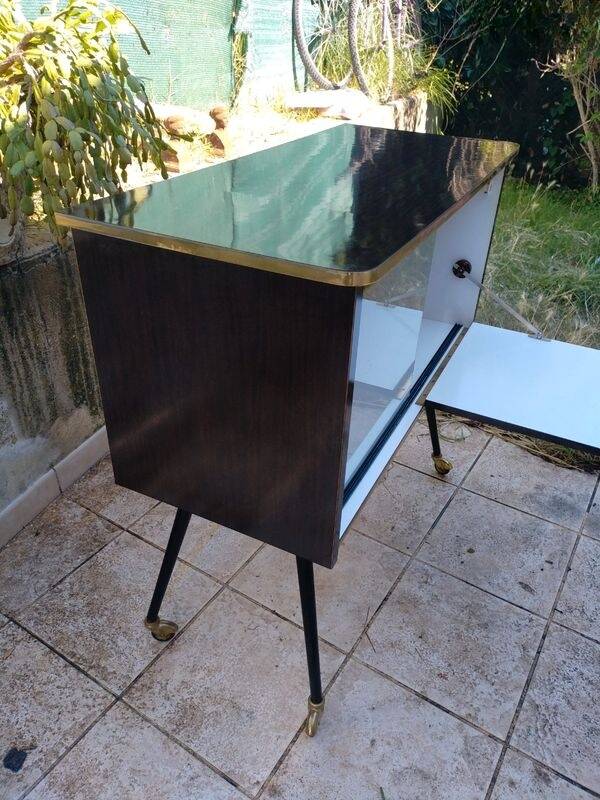 Meuble Tv formica bar vintage