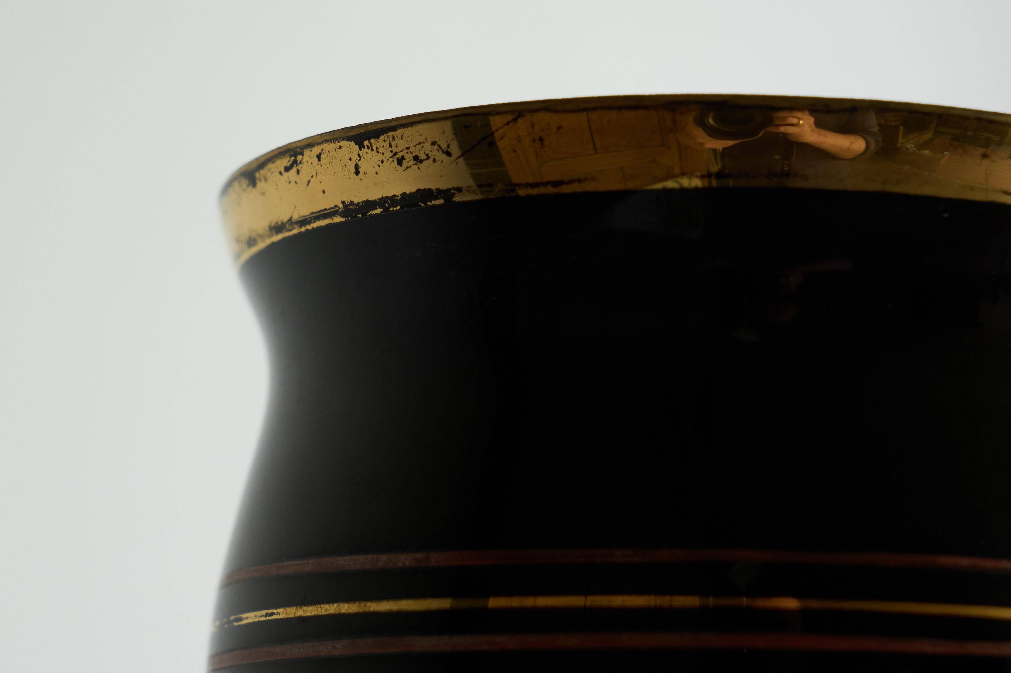 Large sculptural glass vase from the 1940s.