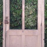 Old glazed door 211.5x105.5cm and its entrance door frame.