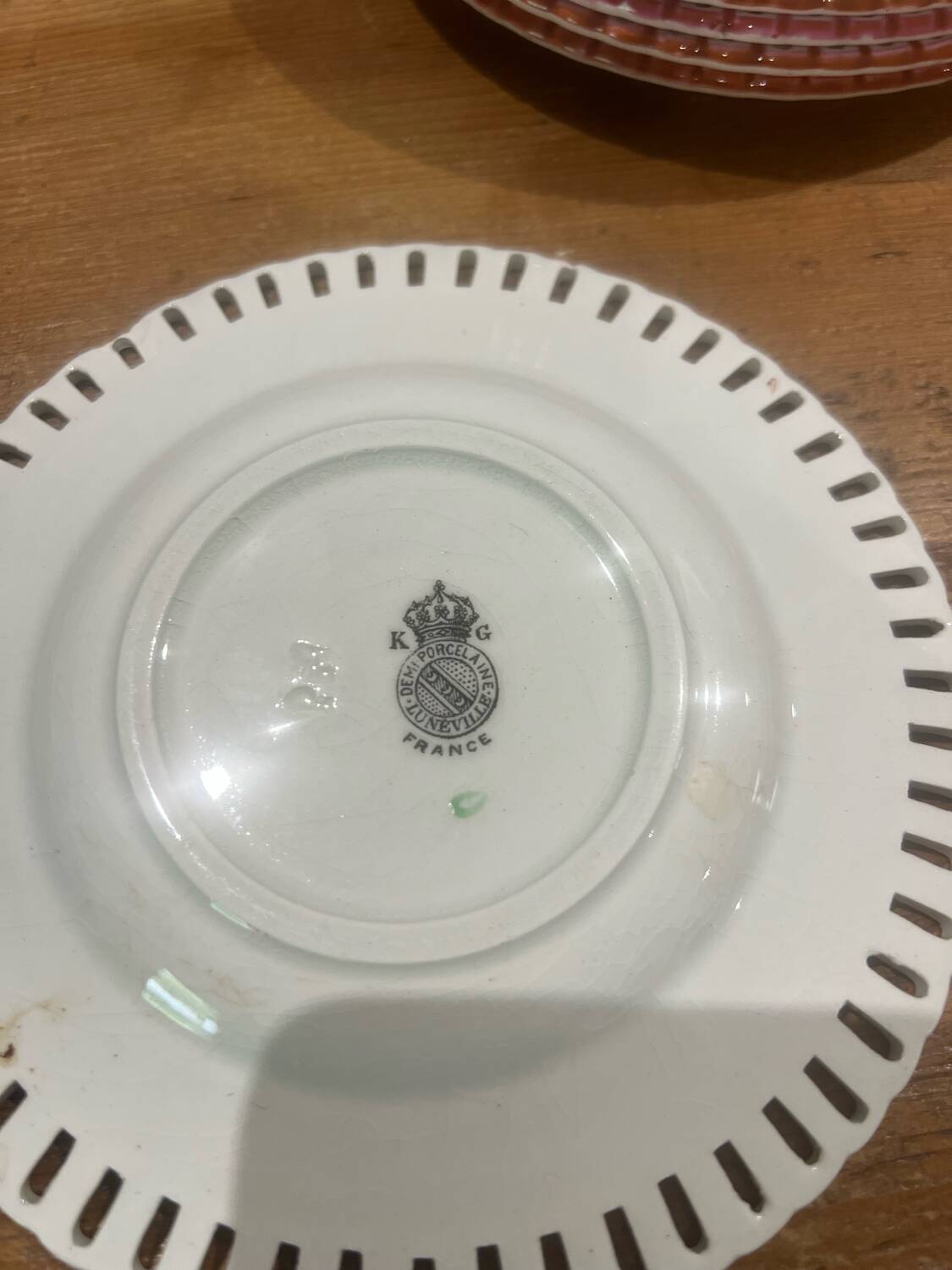 Small dessert plates Luneville Réverbère