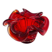 Organic Red Glass Bowl