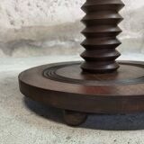 Turned wooden pedestal table