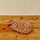 Bamboo dish with vintage floral patterns