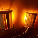 2 vintage 80'S Ikea wooden wall lights