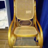 Rocking chair with caning