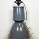 Lampe d’usine industrielle en émail gris d’Elektrosvit, années 1960