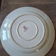 Plat faïencerie girns chardon in red